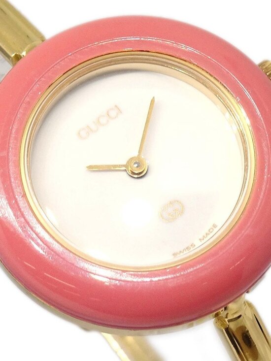 Gucci 11/12 Change Bezel Chameleon Quartz Watch SS 196546
